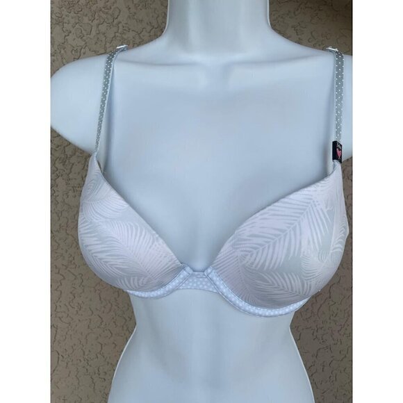 Victoria Secret Blue White 34B Push - Up - Picture 1 of 5